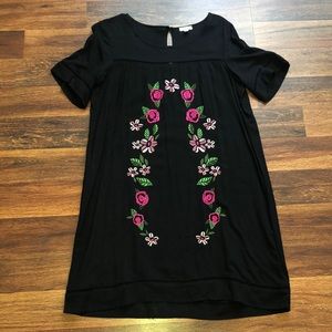 Black floral dress